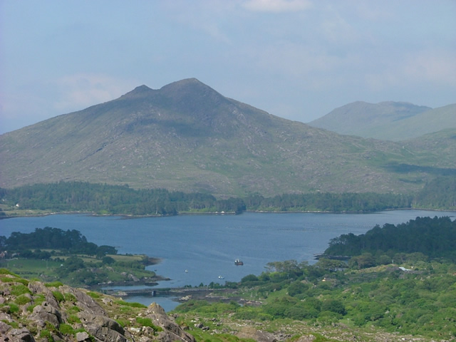 Looking across to Lauragh Bay on the Beara Way