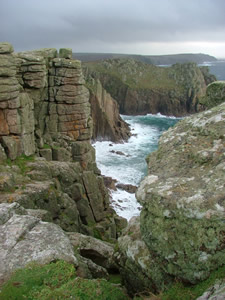 Wonderful sea cliffs as you head around from Land's End.